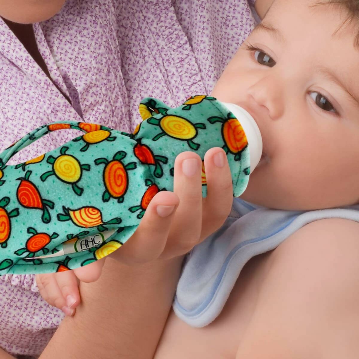 AHC Feeding Bottle Cover For Baby With Handle And Neck Grip Combo - Distacart