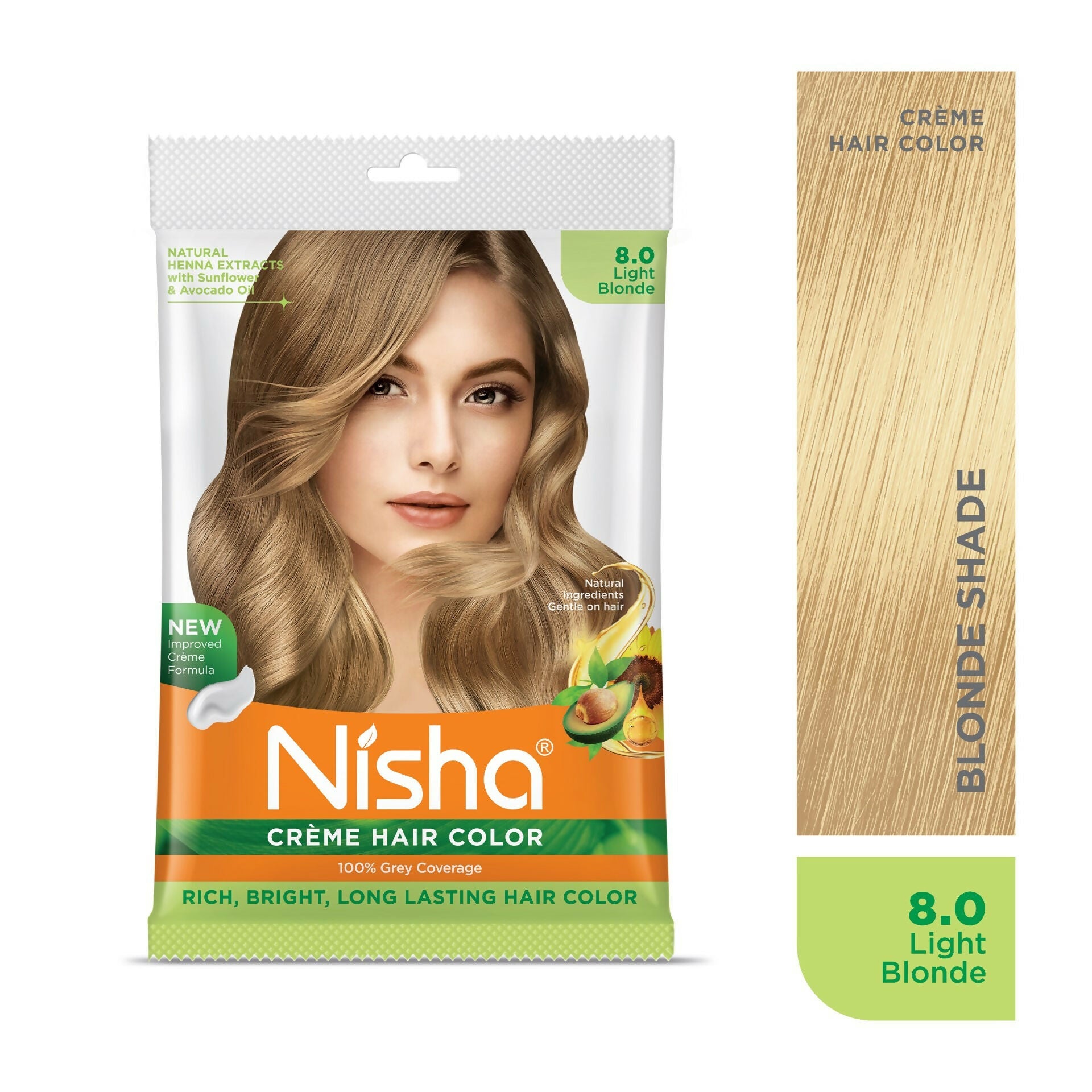 Nisha Creme Hair Color for Women - Light Blonde - Distacart