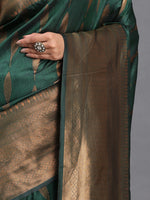 Thumbnail for Astita Silk Dark Green Saree