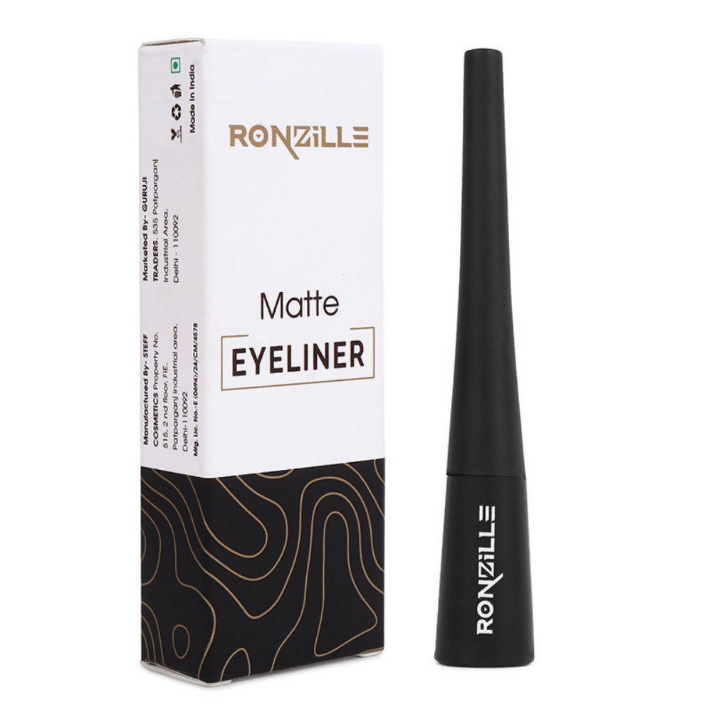 Ronzille Smudgeproof And Waterproof Liquid Matte Eyeliner - Black - Dista