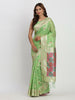 Shree Shyam Fashion Linen Cotton Light Green Saree - Distacart