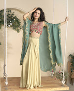 Thumbnail for Anaita Maroon Chinon Readymade Shrug Suit with Embroidery Sequence Work - Distacart