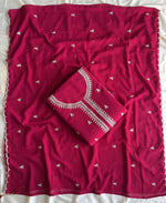 Thumbnail for KC Bollywood Style Dark Pink Georgette Suit For Women - Dista