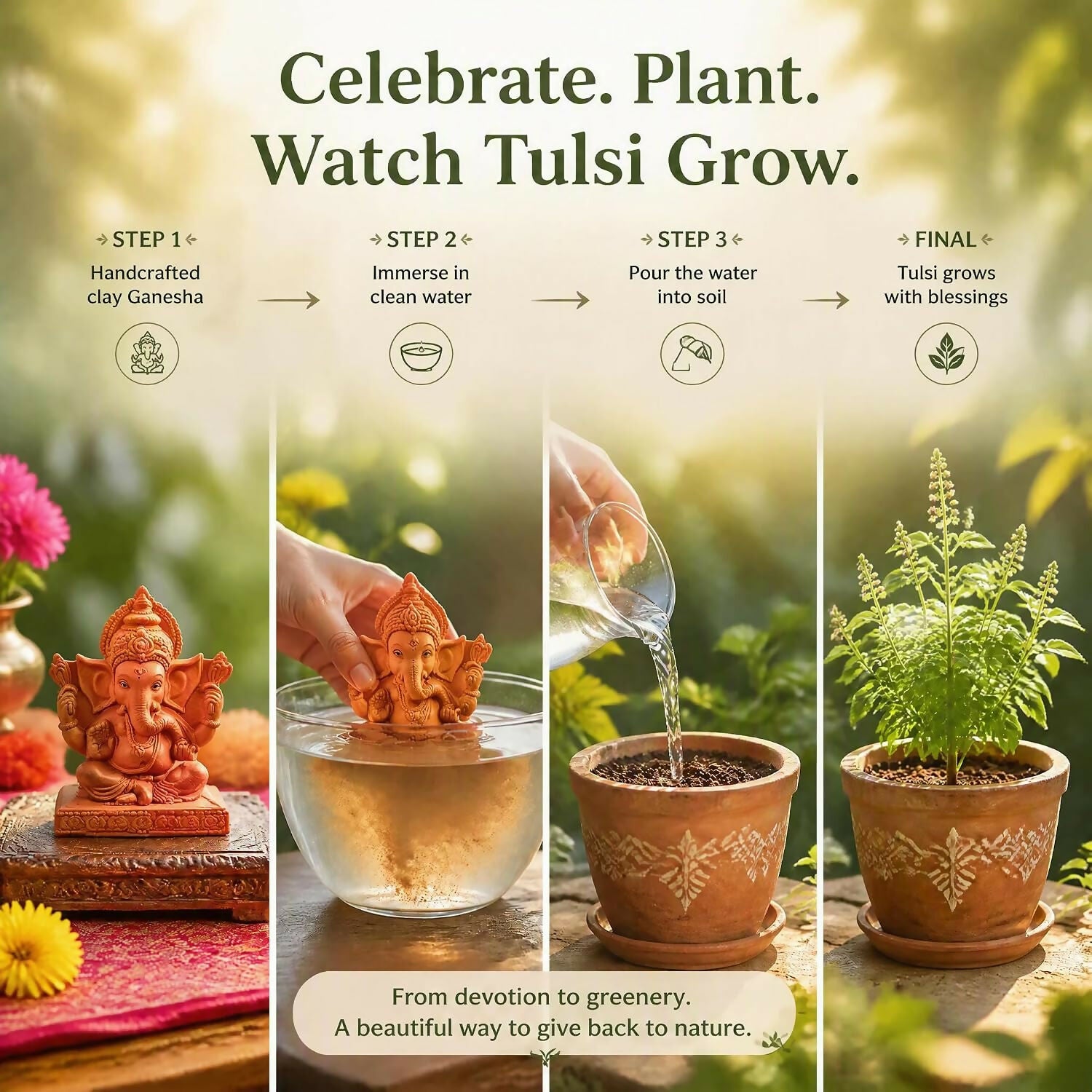 Little Birdie DIY Mould & Make Plantable Ganesha Eco-Friendly Kit - Dista