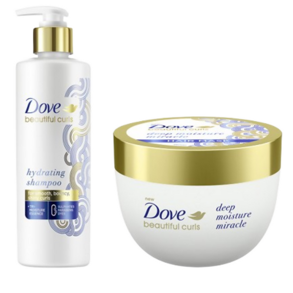 Dove Beautiful Curls Shampoo & Hair Mask Combo - Distacart
