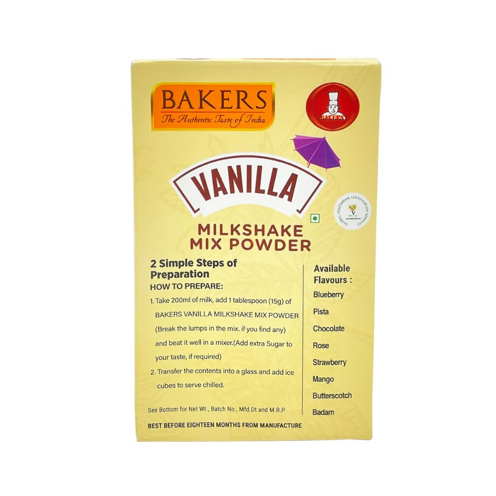 BAKERS Milk Shake Mix Powder - Vanilla Flavor - Dista