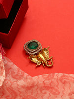 Thumbnail for Ruby Raang Ganesha Imprint Brooch - Distacart