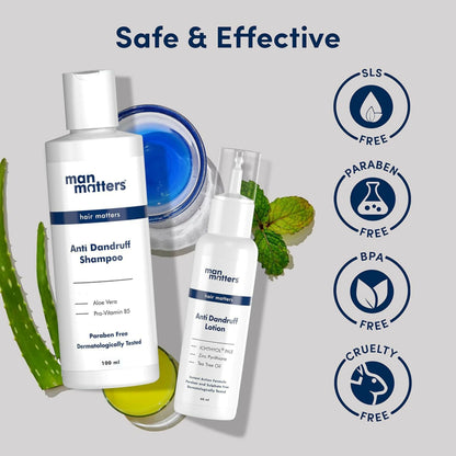 Man Matters Anti Dandruff Shampoo & Dandruff Removal Lotion Combo - Distacart
