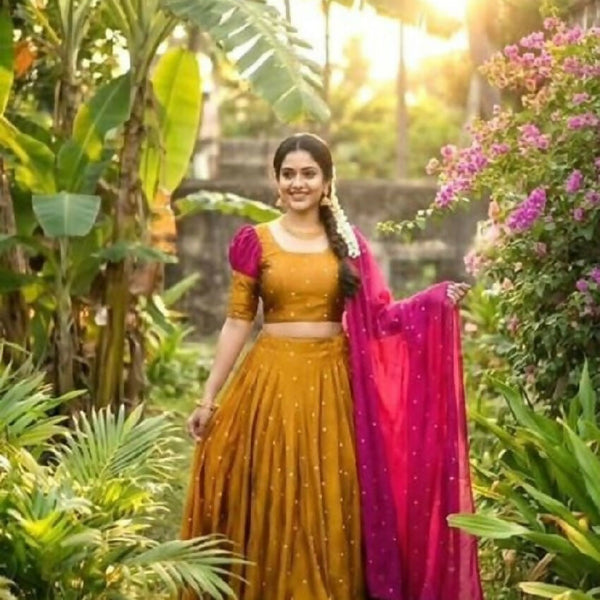 Teeya Creation Womens New Trendy Festive Season Designer Lehenga Choli Set - Pink - Dista