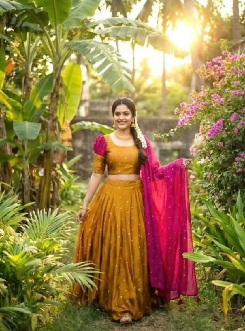Teeya Creation Womens New Trendy Festive Season Designer Lehenga Choli Set - Pink - Dista