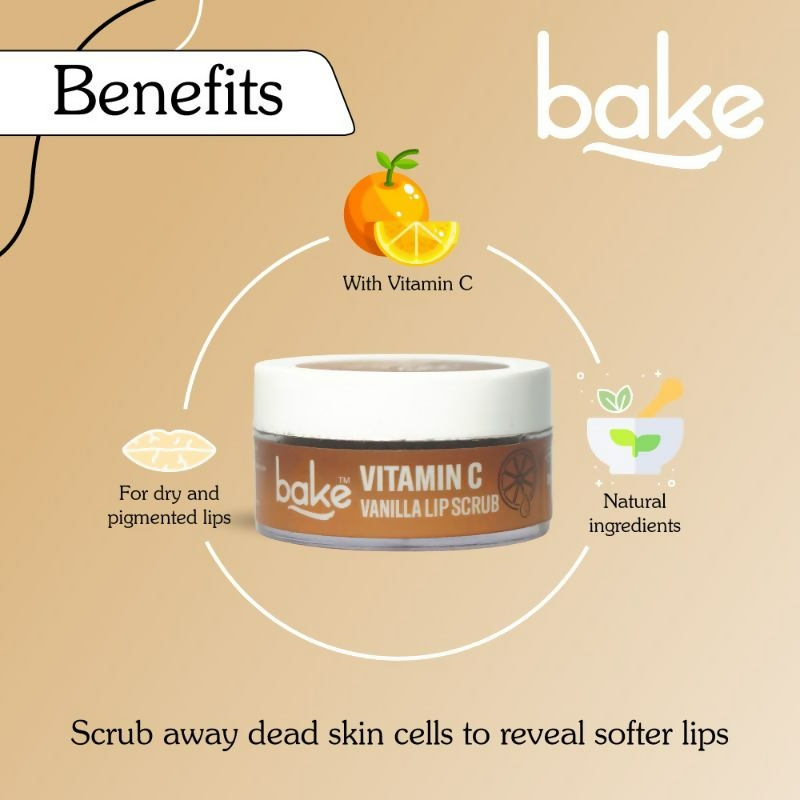 Bake Vitamin C Vanilla Lip Exfoliating & Lightening Scrub - Distacart
