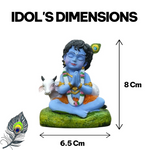 Thumbnail for Krishna Laddu Gopal Murti with Cow - Dista