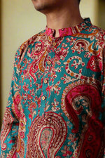 Thumbnail for Souchii Men Pure Cotton Ethnic Motif Printed Straight Kurta