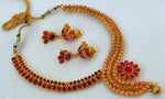 Thumbnail for Pink Kemp Necklace With Jhumkas - Distacart