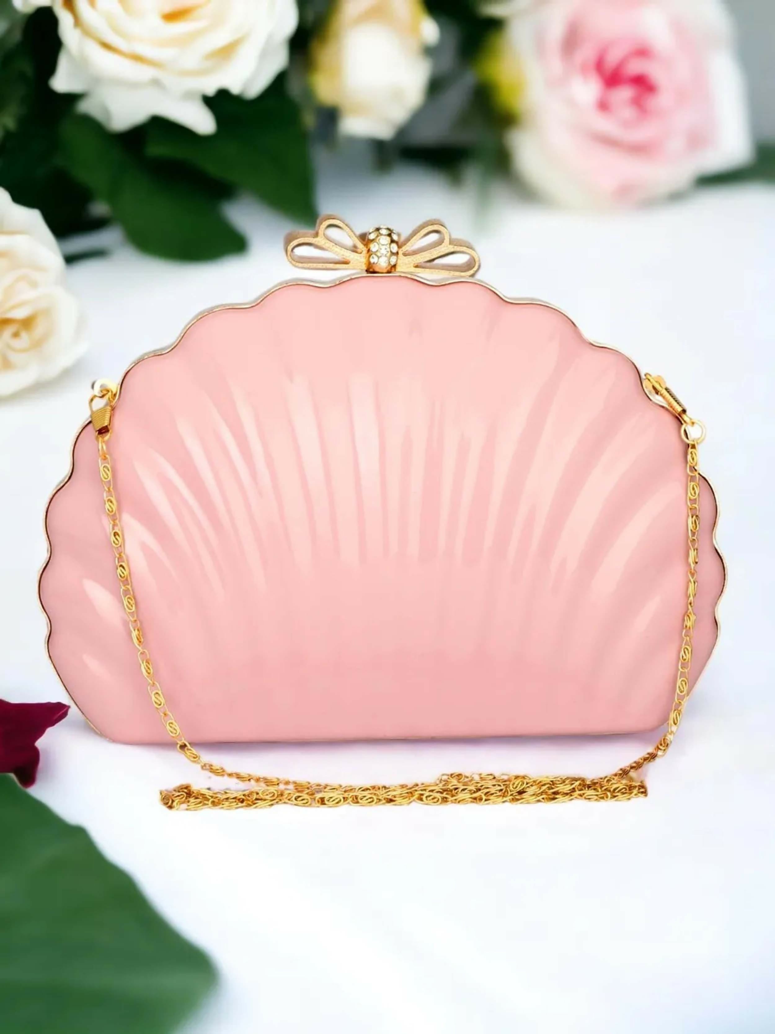 Joban Fashion Embellished Box Clutch - Pink - Dista