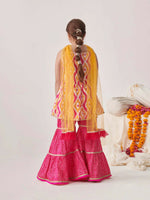 Thumbnail for Joban Fashion Girl's Pink Yellow Color Sharara Set