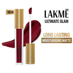 Thumbnail for Lakme Ultimate Glam Matte Liquid Lipstick - Red Wine