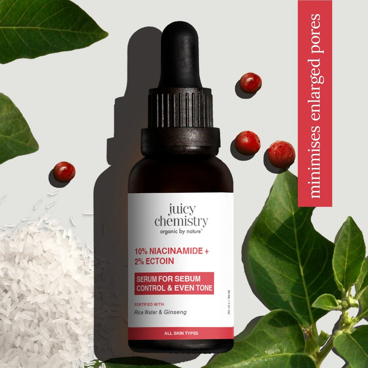 Juicy Chemistry 10% Niacinamide + 2% Ectoin Face Serum - Distacart