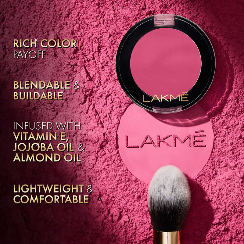 Lakme Face It Blush - Flushed Pink - Distacart