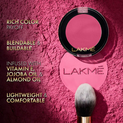 Lakme Face It Blush - Flushed Pink - Distacart