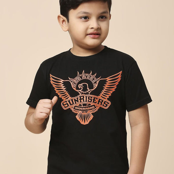Fancode Kids Typography Printed Round Neck Sunrisers Hyderabad IPL T-Shirt - Distacart