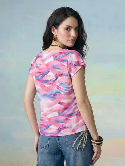 Janasya Multi Straight Crepe Top - Dista