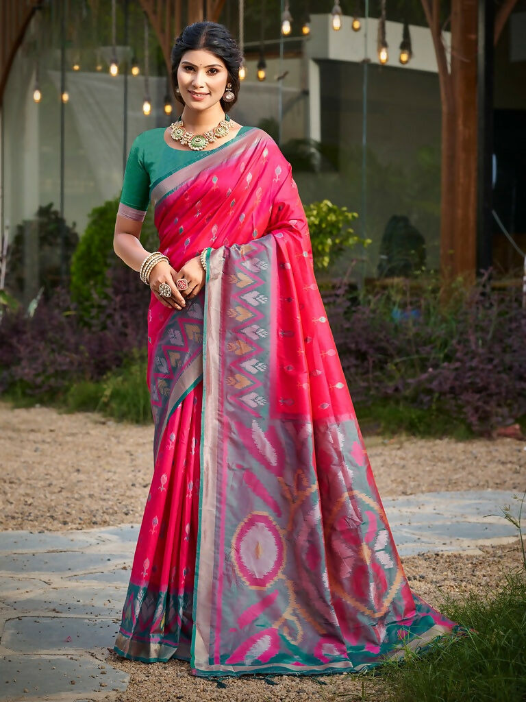Shree Shyam Fashion Red Soft Silk Saree - Distacart