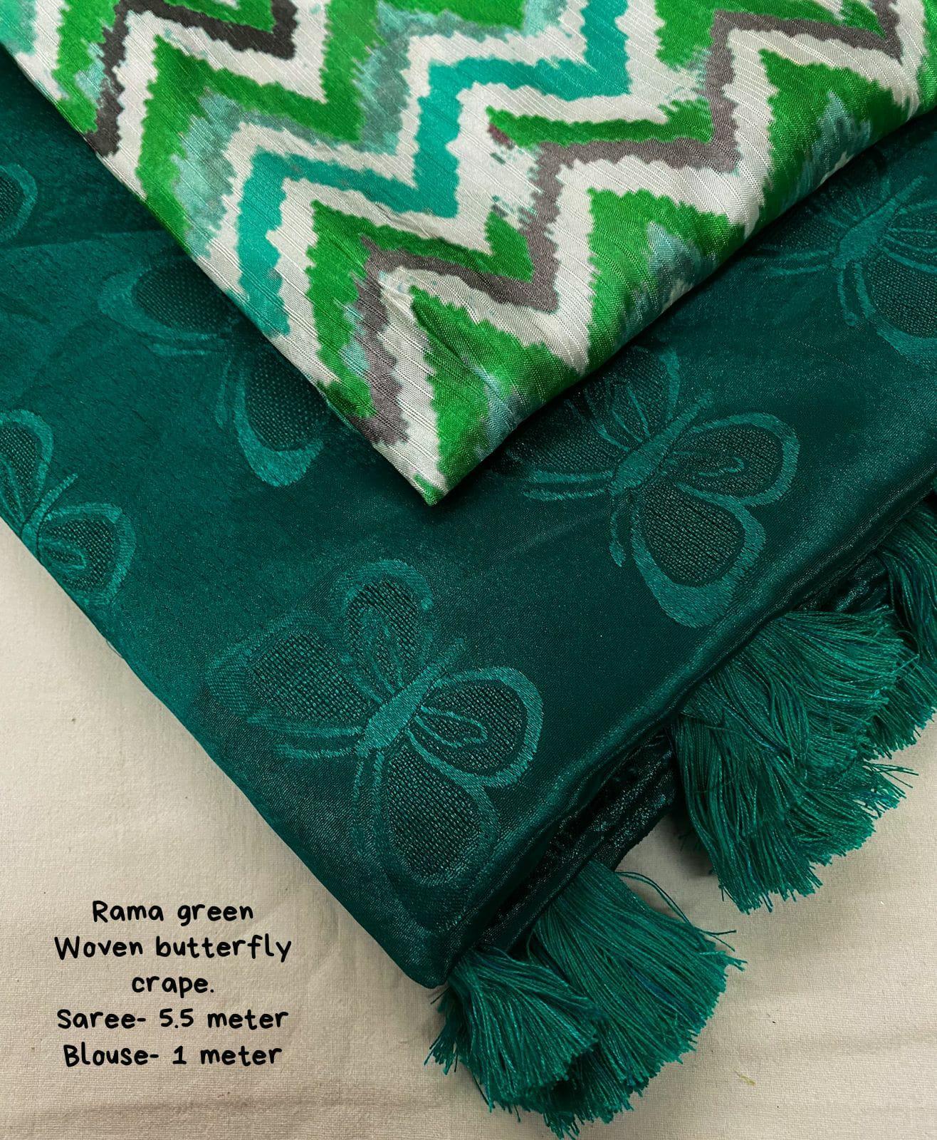 Rama Silk Blend Ethnic Motifs Saree with Unstitched Blouse - Hiral Fashion - Distacart