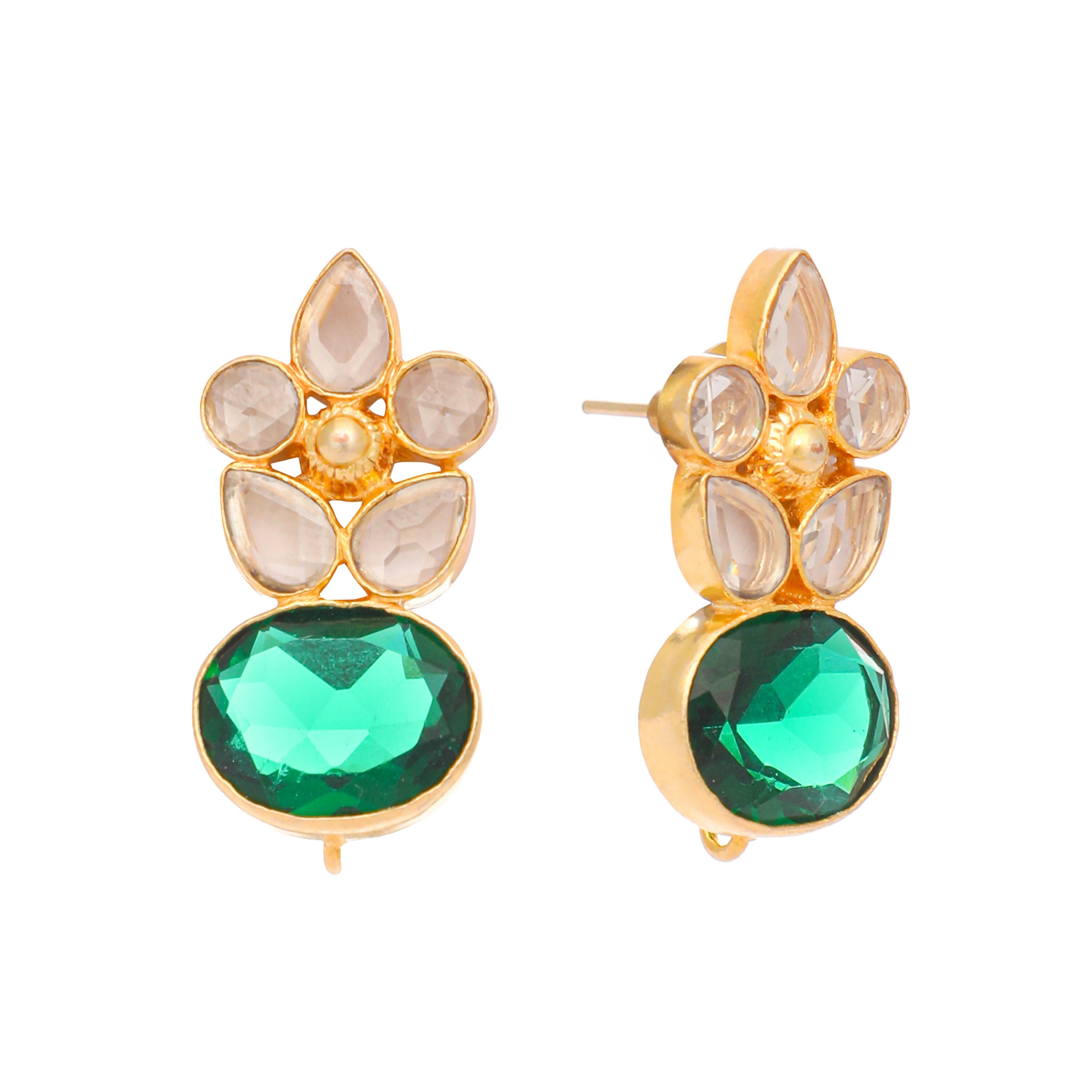 Nuyug 22K Gold Plated Verdant Bloom Studs