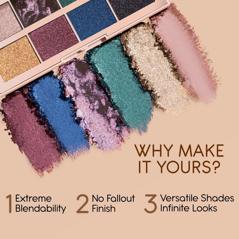 Kay Beauty Multi Texture Eyeshadow Palette - Celestial - Distacart