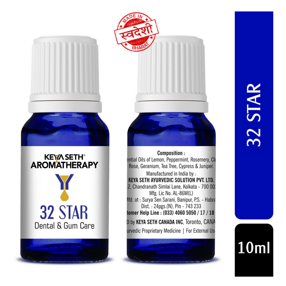 Keya Seth Aromatherapy 32 Star Dental & Gum Solution Essential Oil - Distacart