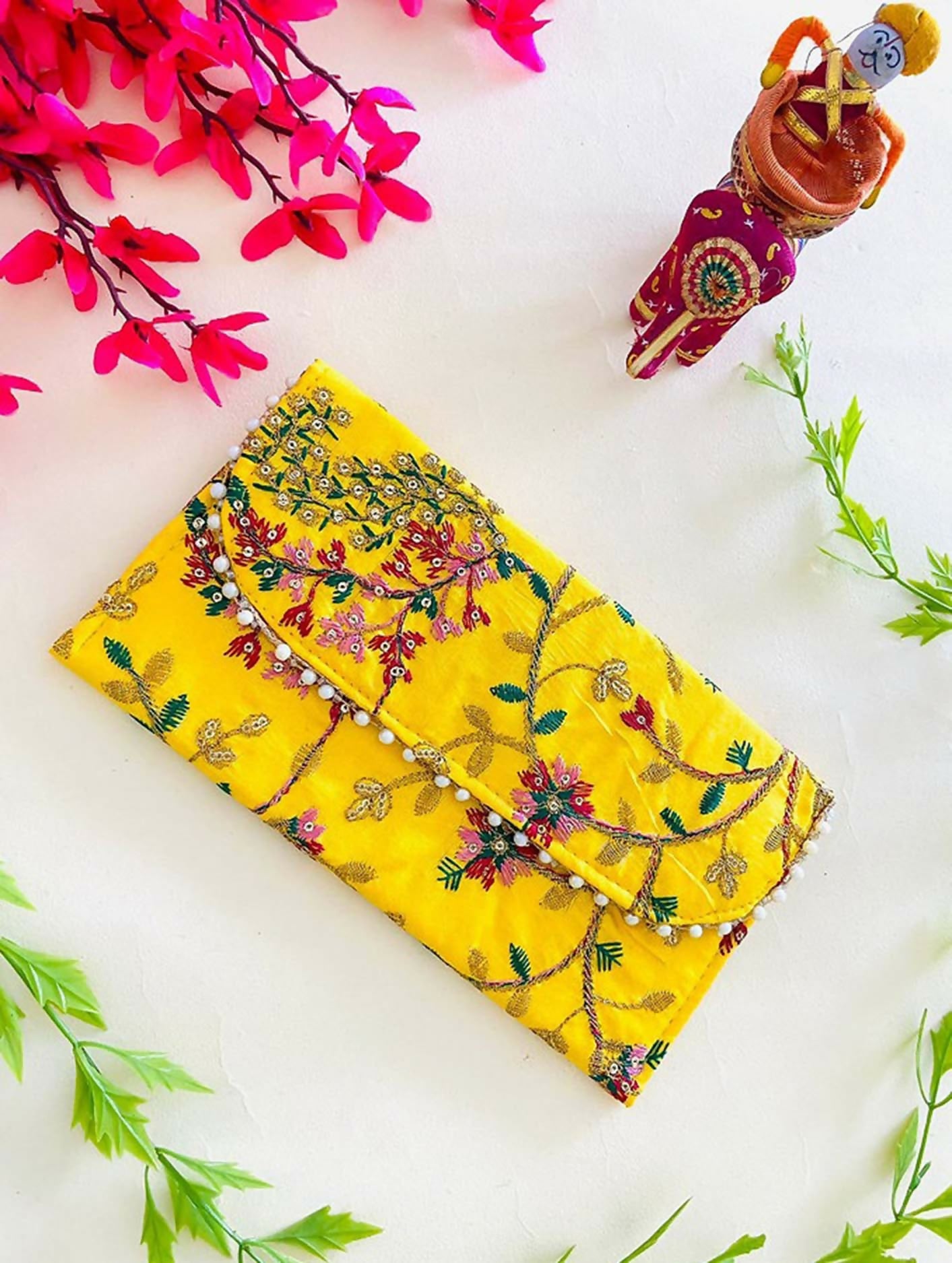 Joban Fashion Bridal Purse - Yellow - Dista