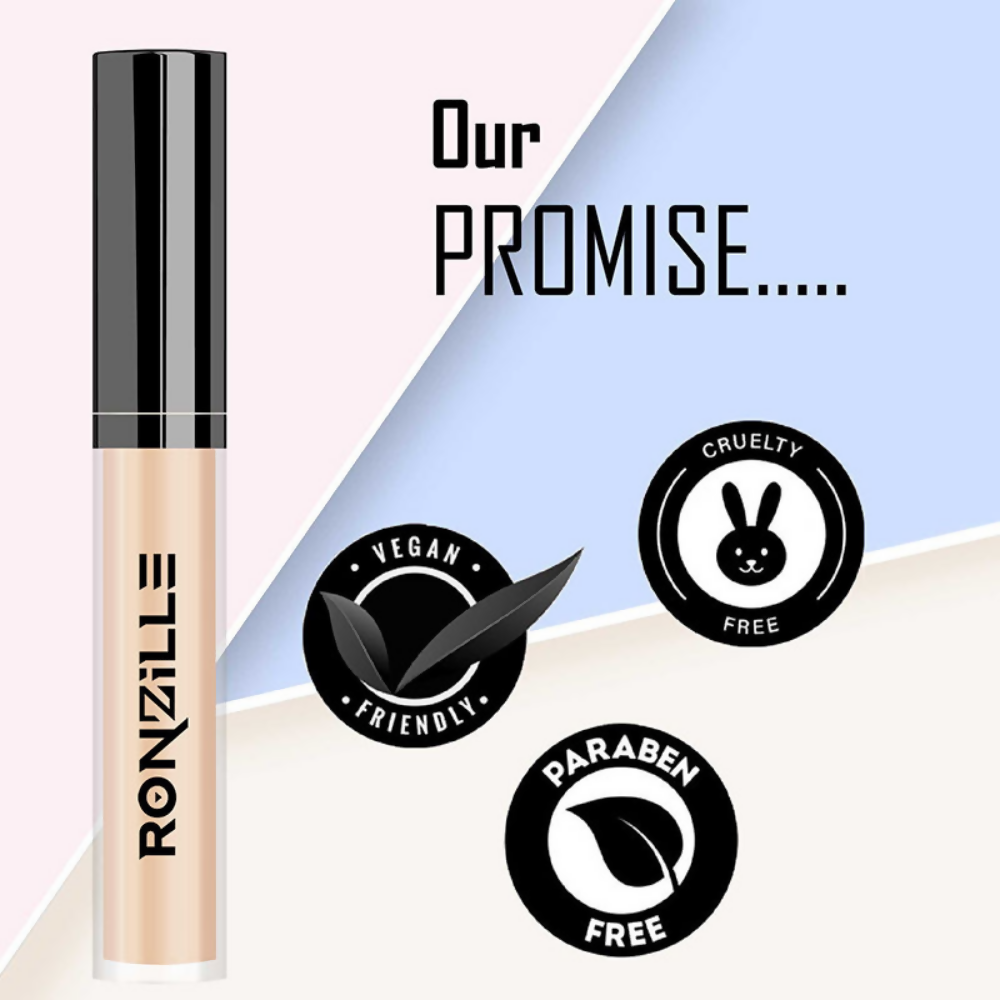 Ronzille Hd Finish Full Coverage Liquid Concealer - Medium Beige 02 - Dista