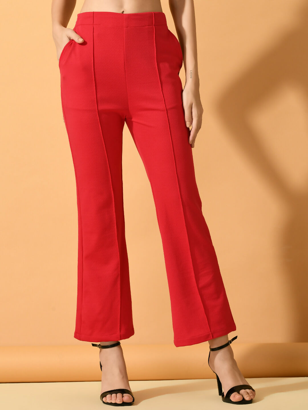 Myshka Women's Pink Solid Coat With Trousers - Distacart