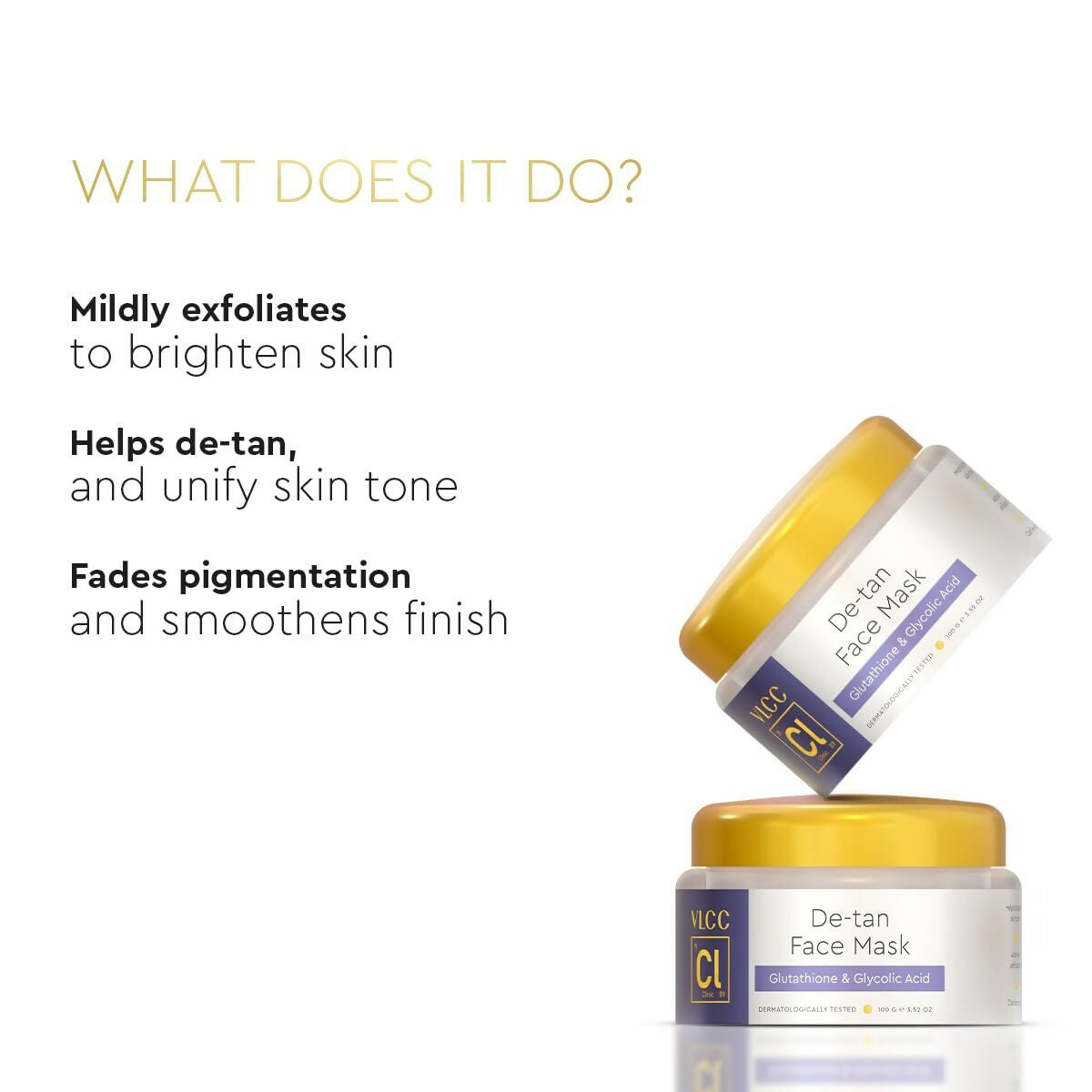 VLCC Clinic De-Tan Face Mask with Glutathione + Glycolic Acid - Distacart
