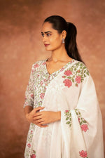 Thumbnail for Joban Fashion Green Pink Hand Block Printed Cotton Suit Set - Distacart