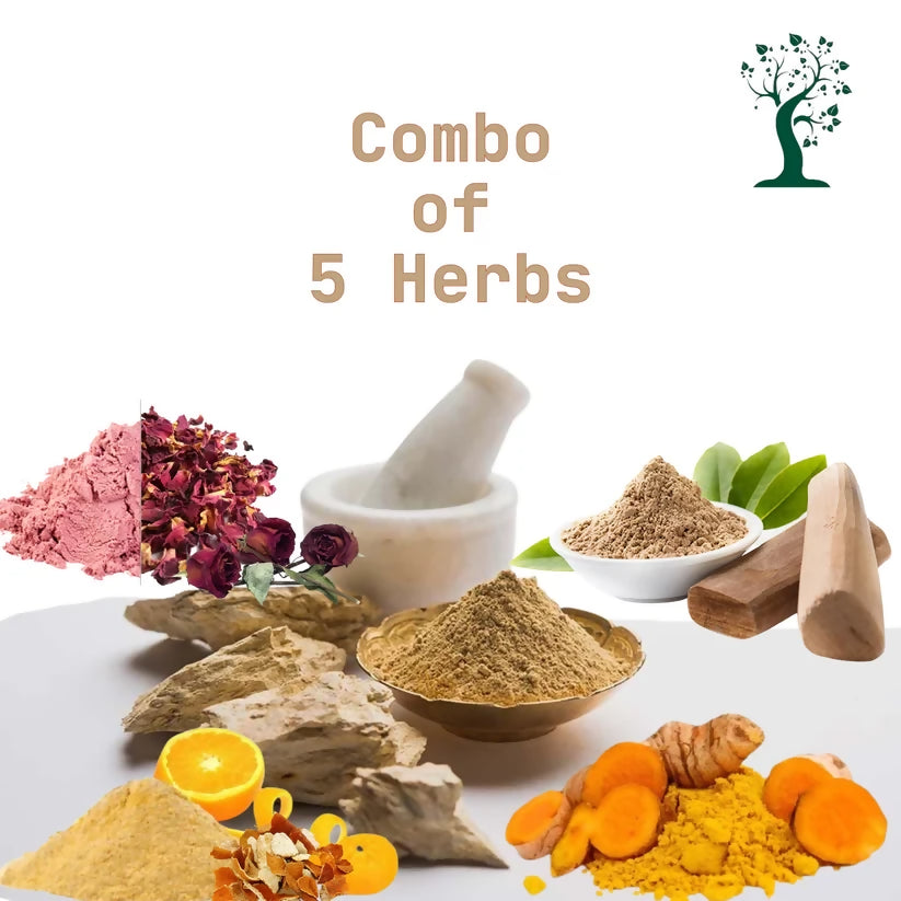 Etheric Face Pack Combo – Sandal, Rose, Orange Peel & Kasturi Turmeric Mask - Dista