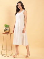 Thumbnail for BohoJazz Vegetable Dye Handblock Jacket with Beige Linen Dress