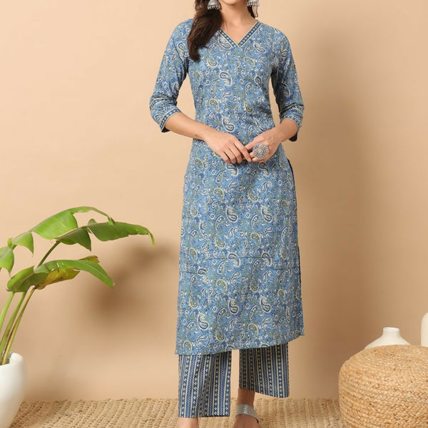 FIORRA Women's Wine Cotton Straight Kurta Set - Distacart