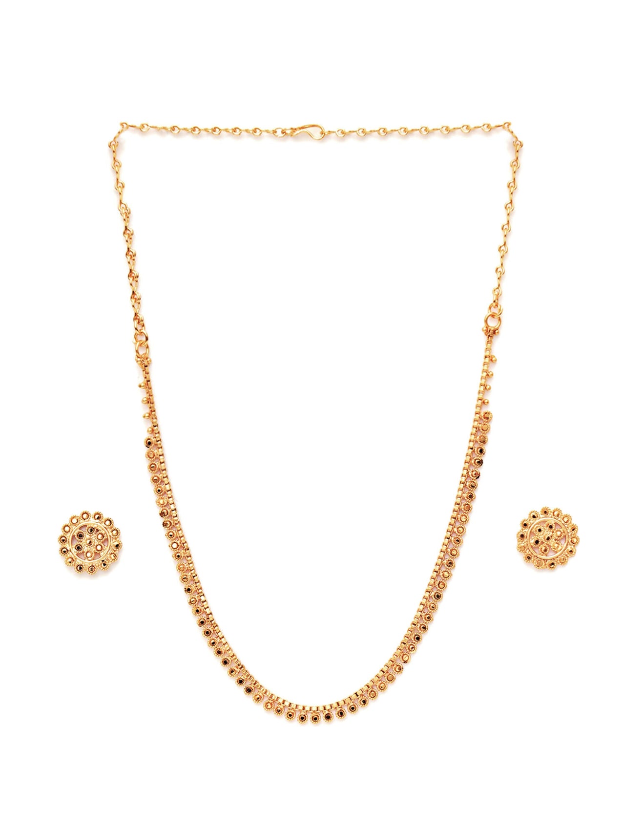 Gold plating jewellery set (Gold) - Ruby Raang - Distacart
