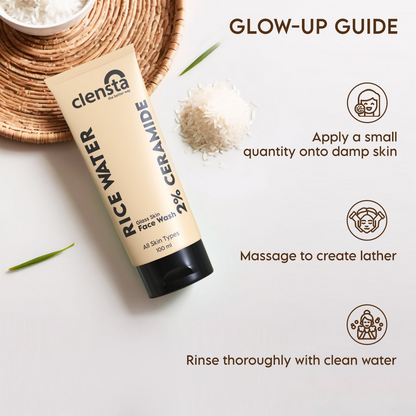 Clensta Rice Water Face Wash - Distacart