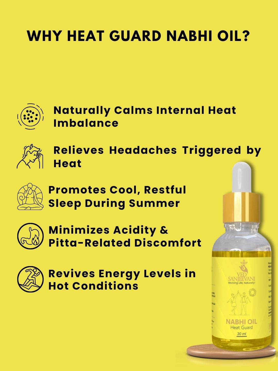 Ved Sanjeevani Heat Guard Nabhi Oil - Dista