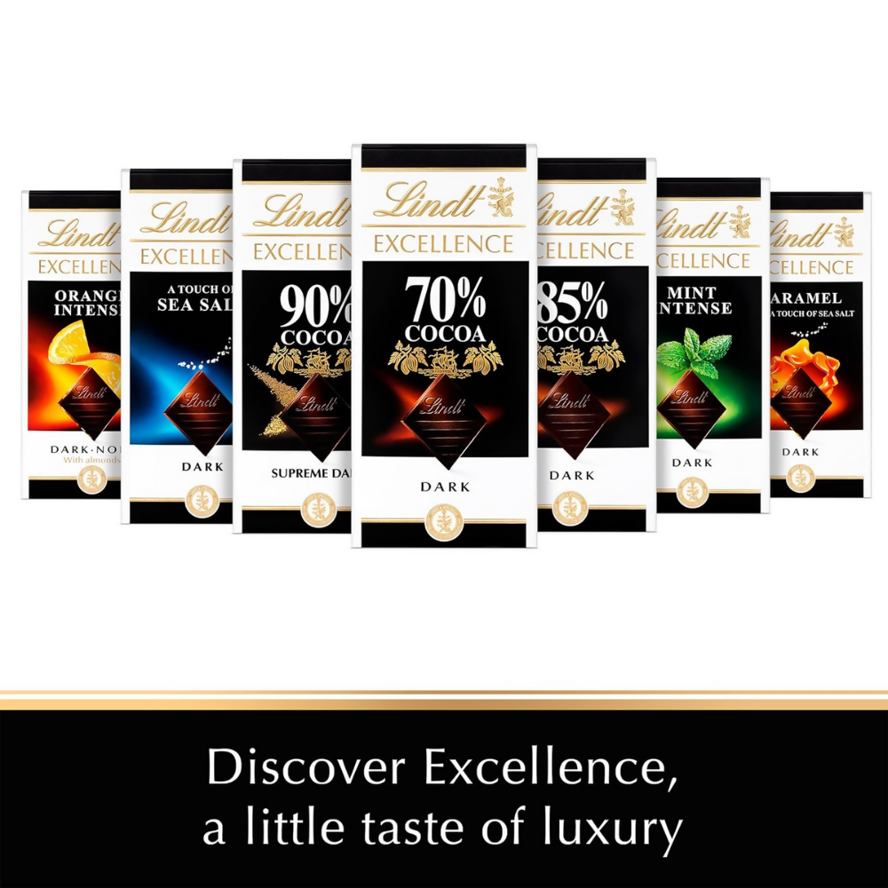 Lindt Excellence Orange Intense Dark Chocolate - Dista