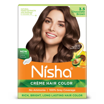 Nisha Creme Hair Color for Women - Chocolate Brown - Distacart