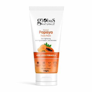Globus Naturals Papaya Face Pack, For Tan Removal, Age Lock Formula - Distacart