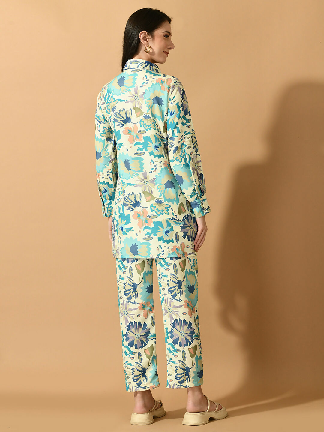 Myshka Women's Multi Printed Shirt With Trousers - Distacart