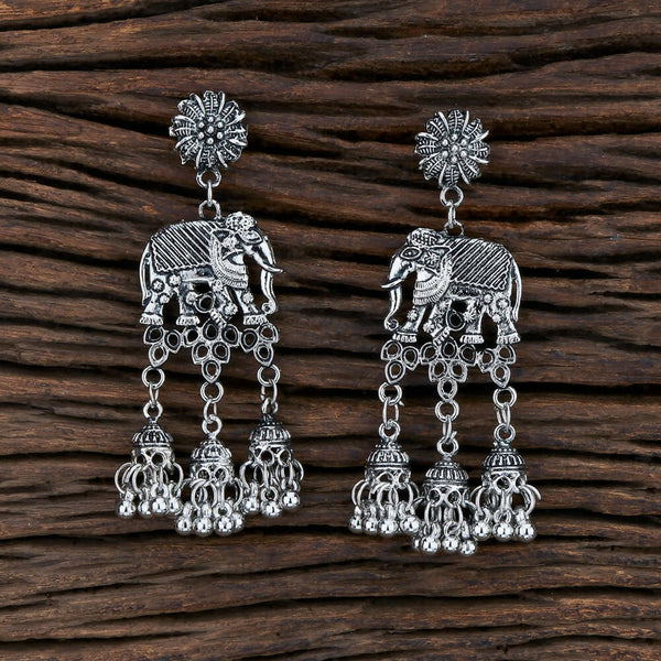 Joban Fashion Women Silver Black Oxidised Earrings - Distacart