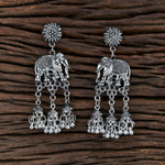 Thumbnail for Joban Fashion Women Silver Black Oxidised Earrings - Distacart