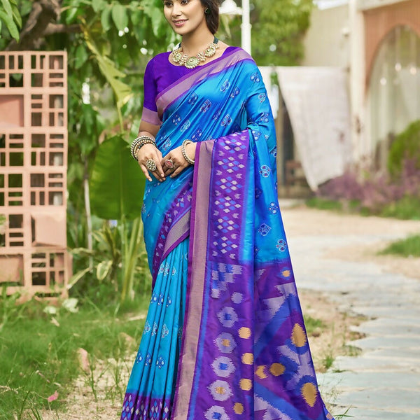 Astita Blue Soft Silk Saree