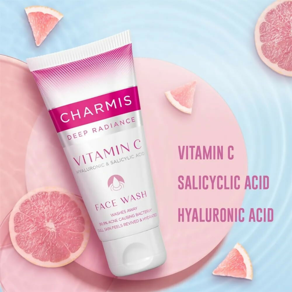 Charmis Deep Radiance Vitamin C Face Wash with Hyaluronic Acid & Salicylic Acid - Distacart